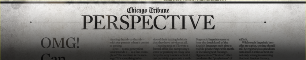 Chicago Tribune Perspective section